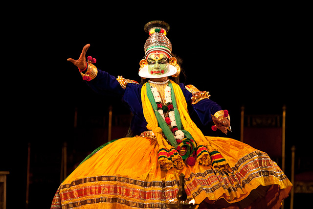 A Kathakali dancer
